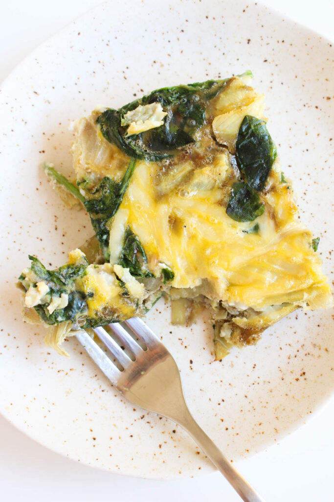 Spinach Artichoke Breakfast Casserole