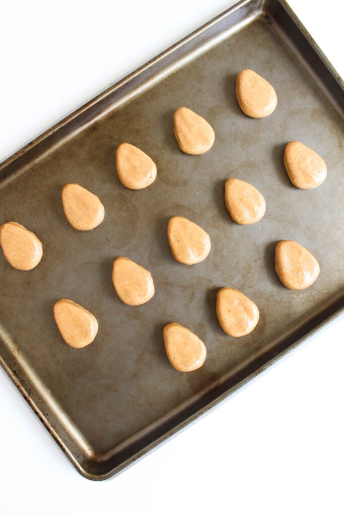 shape the dough into an egg shape