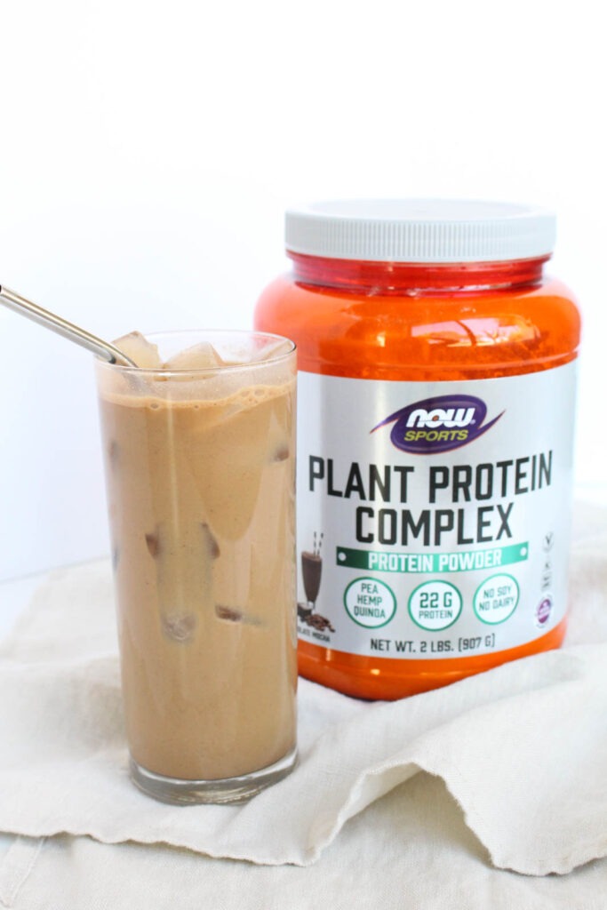 NOW Foods chocolate mocha protein powder.