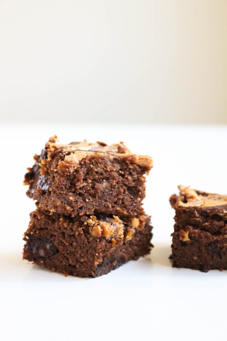 Healthy Protein Brownies (with Peanut Butter Swirl!)